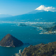 発端丈山から見た駿河湾と富士山
